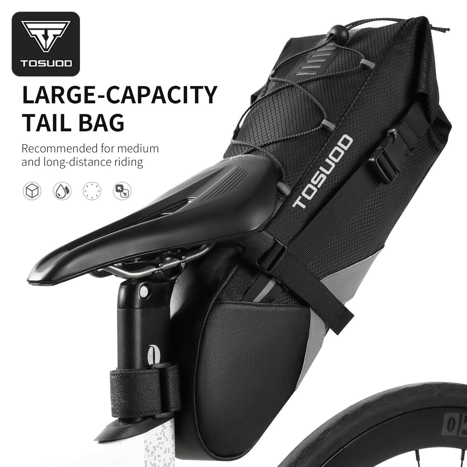 Cycling Journey - TOSUOD Bicycle Rear Bag 10L Capacity