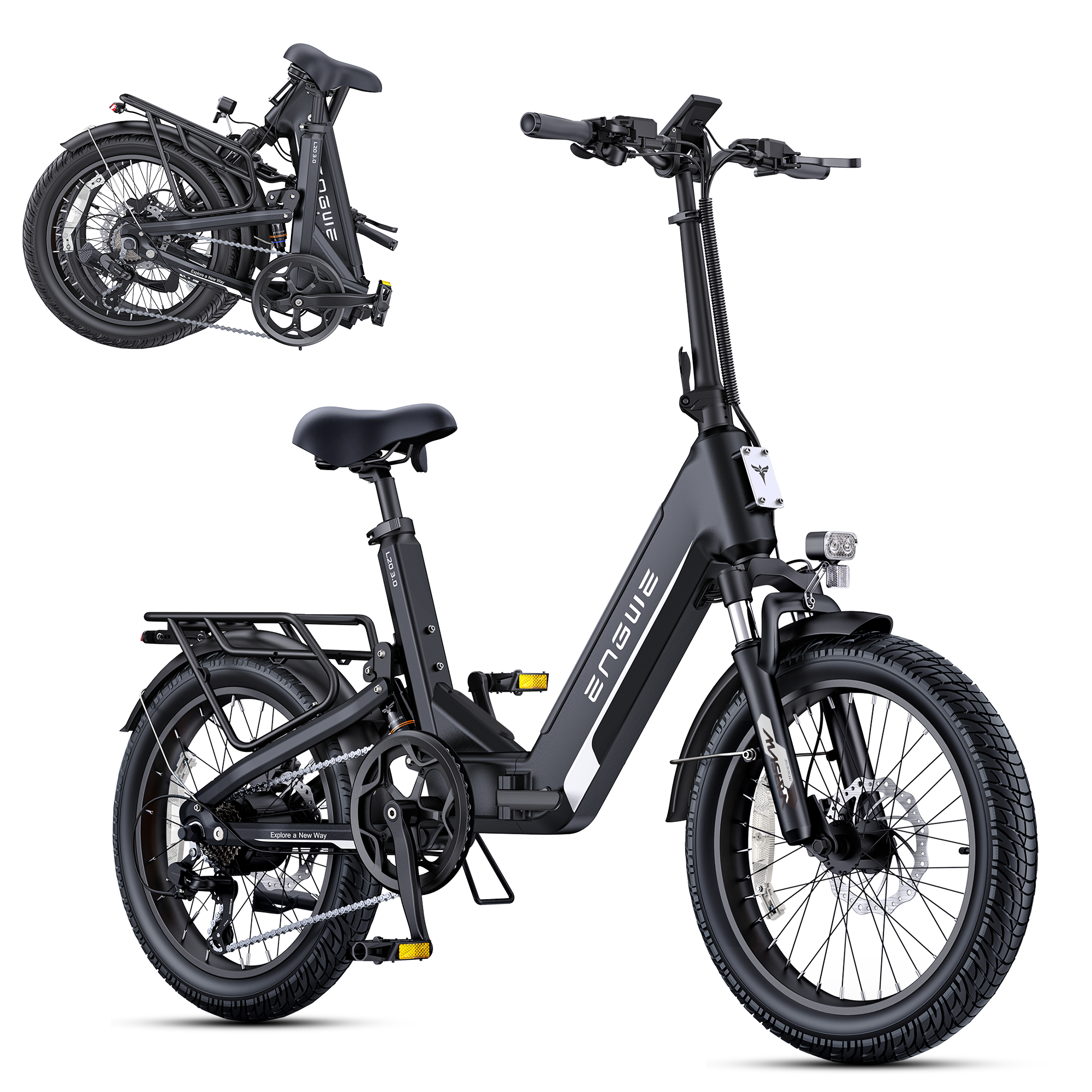 Commuter Biking - ENGWE L20 3.0 Full Suspension E-Bike,