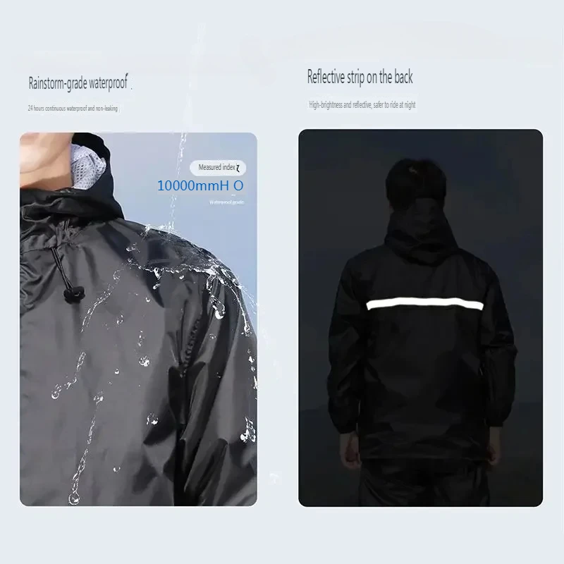 Thin Raincoat Set Summer Water - Cycling Rain Jacket Commute avis et prix