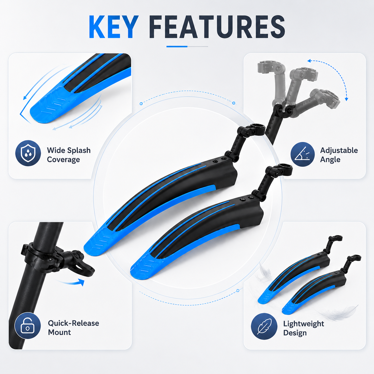 PINMOAP 2PCS Bicycle Mudguard  - Cycling Commute In Rain avis et prix