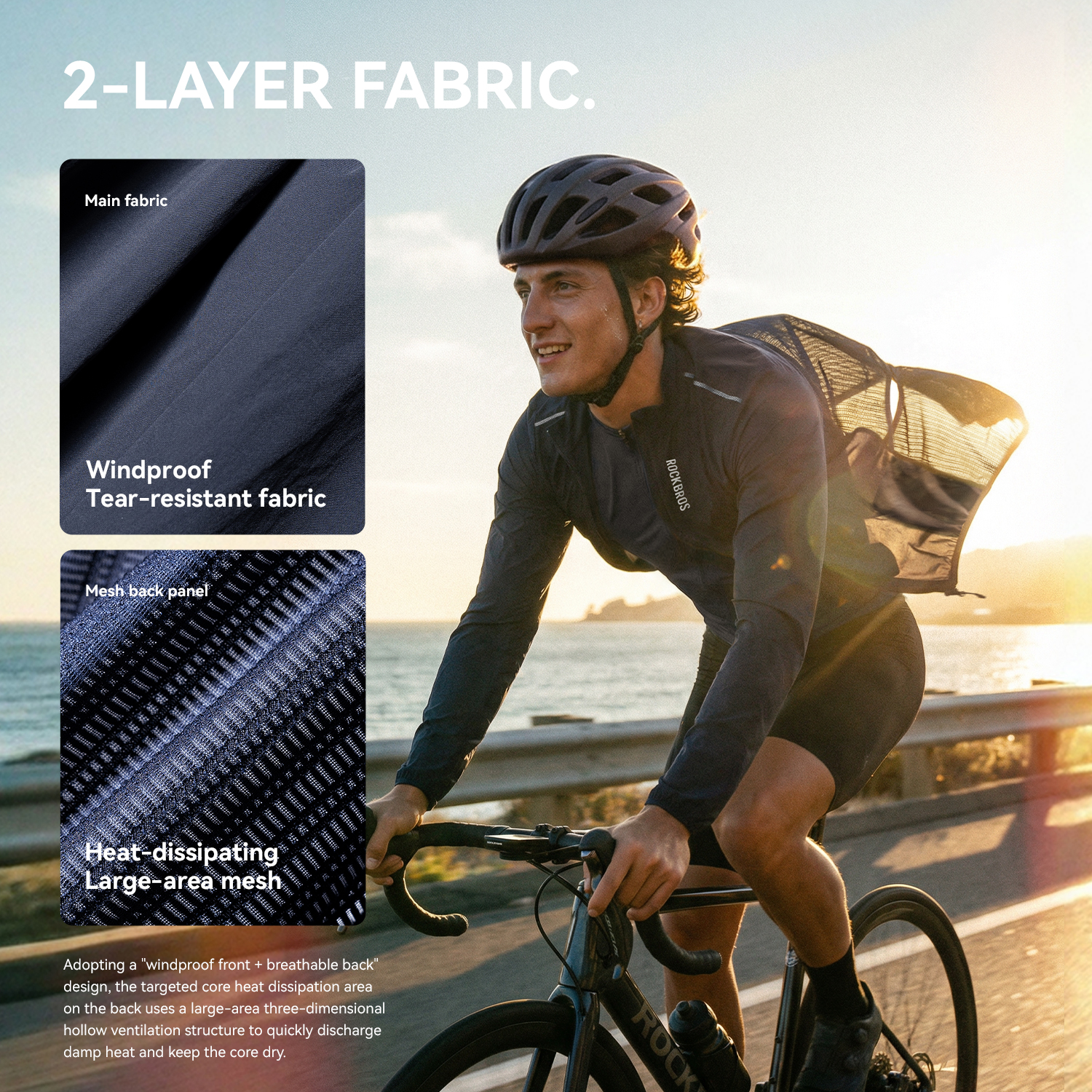 ROCKBROS Cycling Jacket Lightw - Cycling Commute Jacket avis et prix