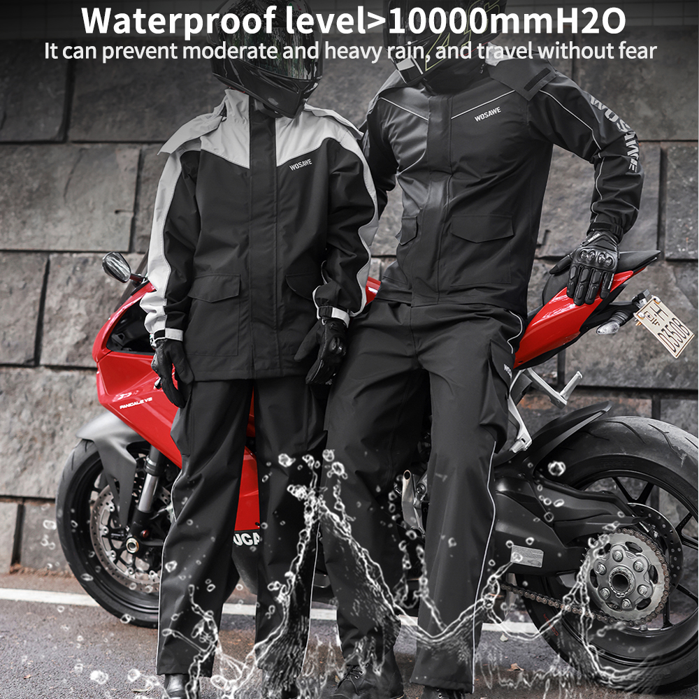 WOSAWE Waterproof Motorcycle R - Cycling Rain Jacket Commute avis et prix