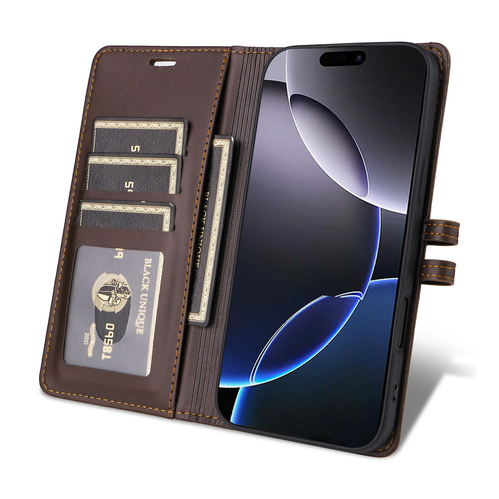 Luxury Magnetic Leather Card S - Kickstand Adjustable avis et prix