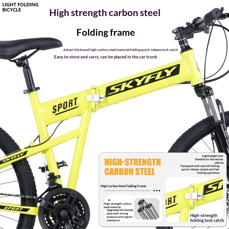 Folding Mountain Bike Portable - Cycling Commute Speed avis et prix