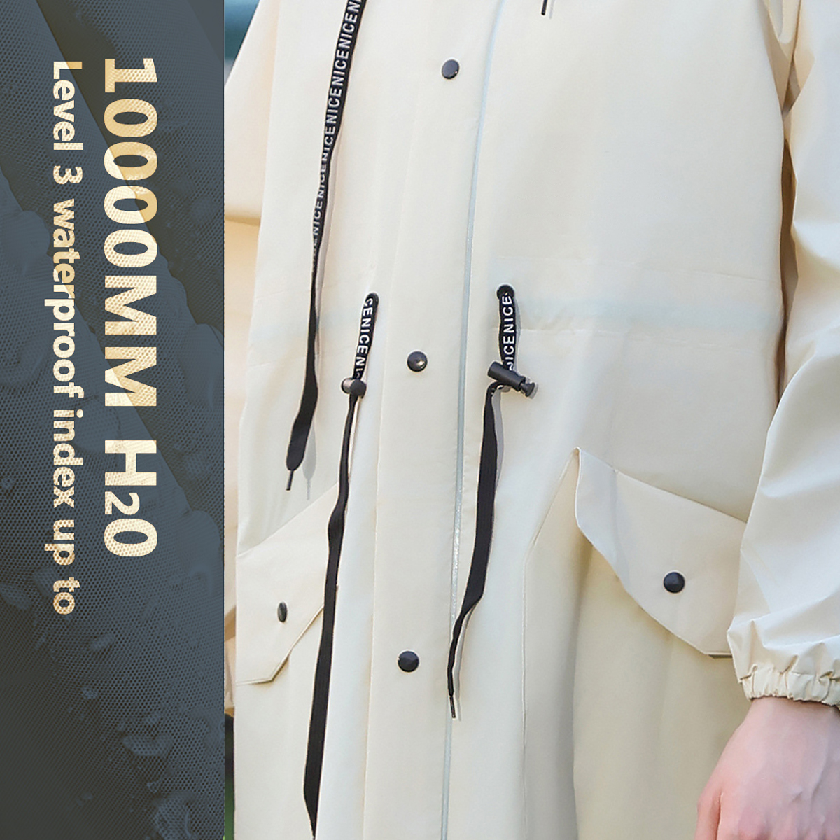 Women Long Waterproof Rain Jac - Cycling Rain Jacket Commute avis et prix