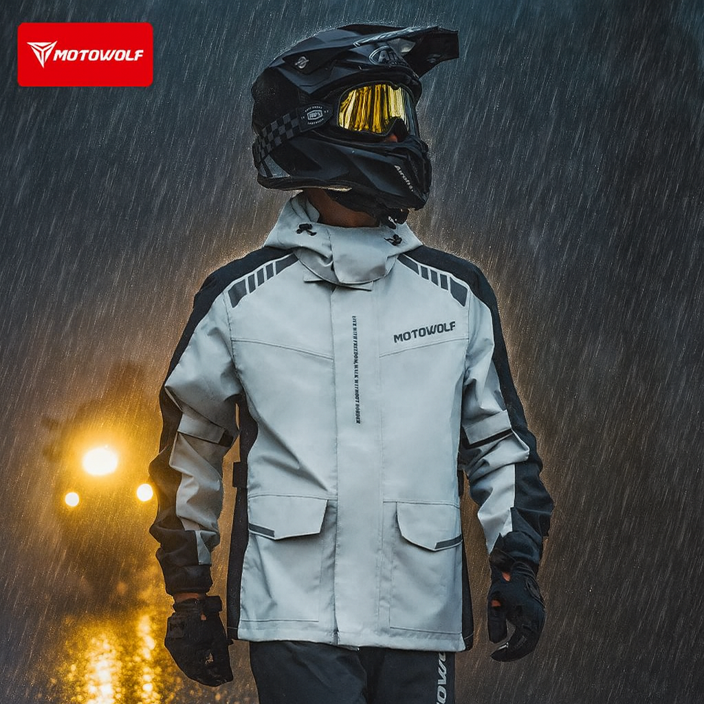 Motorcycle Reflective Raincoat - Cycling Commuter Rain Jacket avis et prix