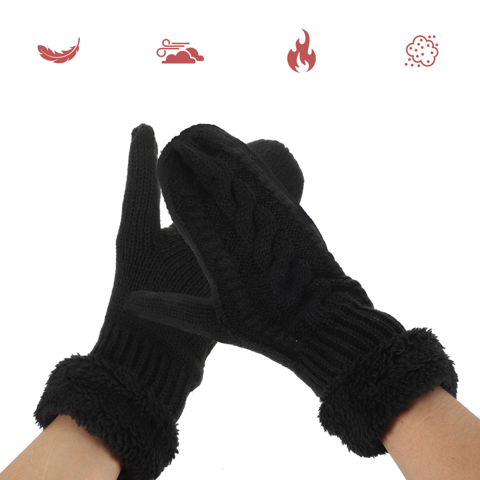1Pair Adult Winter Gloves Thic - Winter Cycling Commute avis et prix