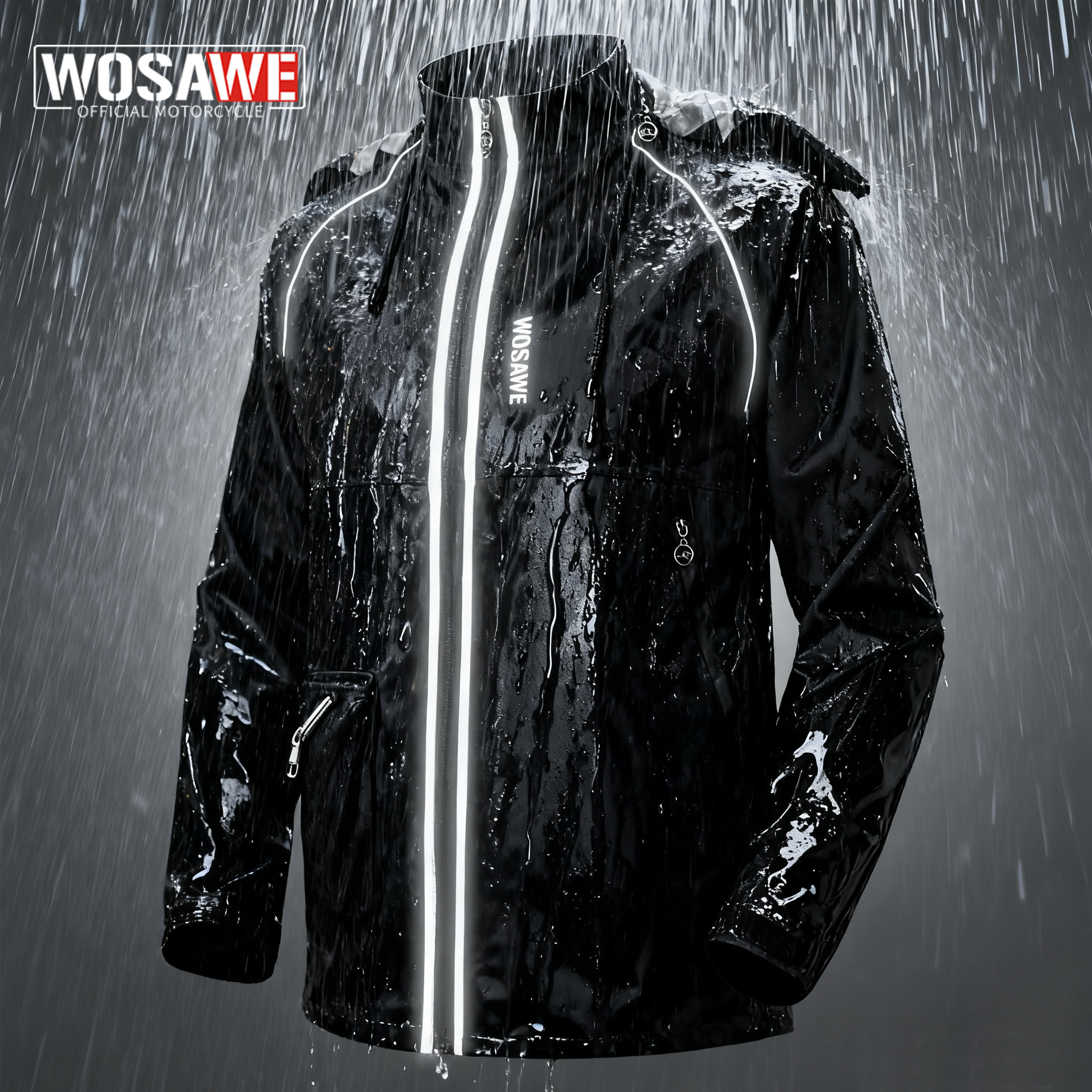 WOSAWE Motorcycle Raincoat 100 - Cycling Rain Jacket Commute avis et prix