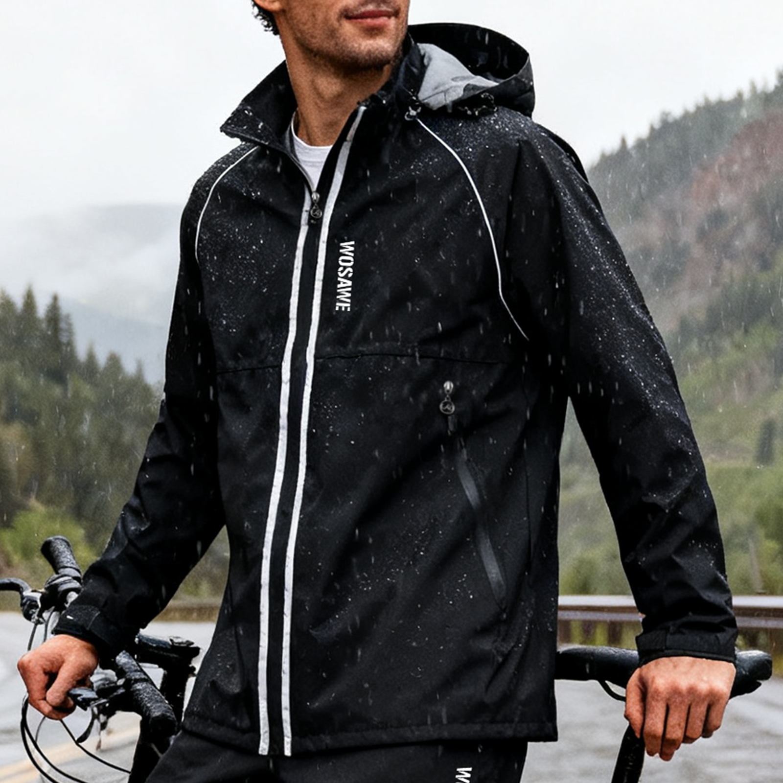 WOSAWE Motorcycle Raincoat 100 - Cycling Rain Jacket Commute avis et prix