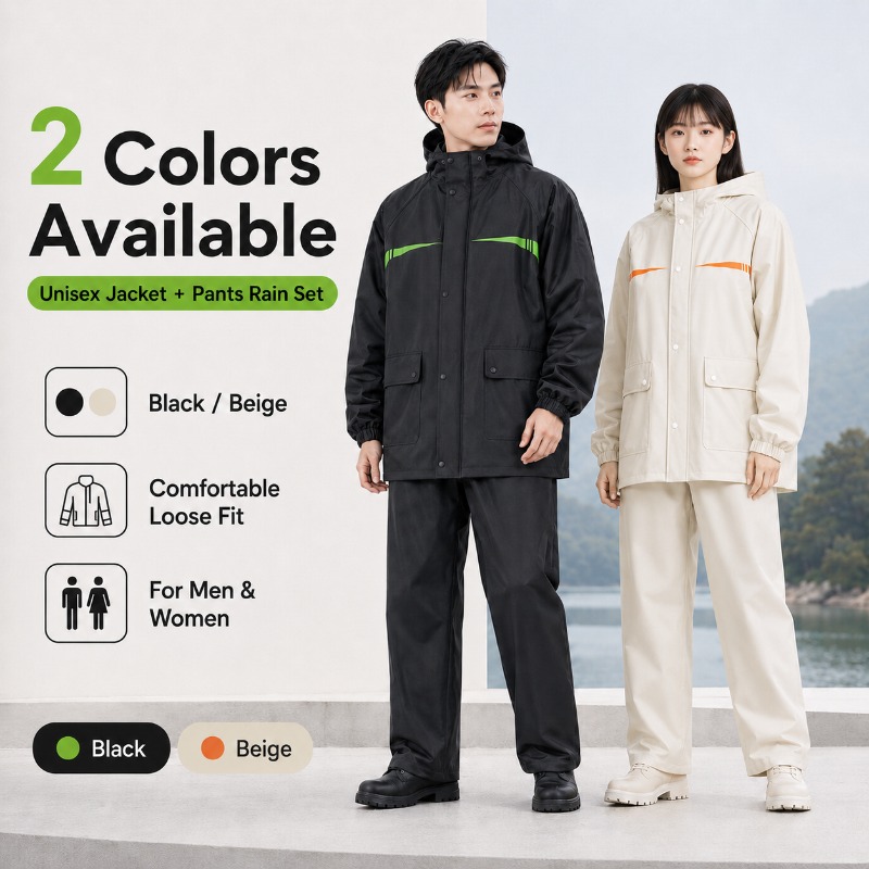 Unisex 2-Piece Waterproof Cycl - Cycling Rain Jacket Commute avis et prix