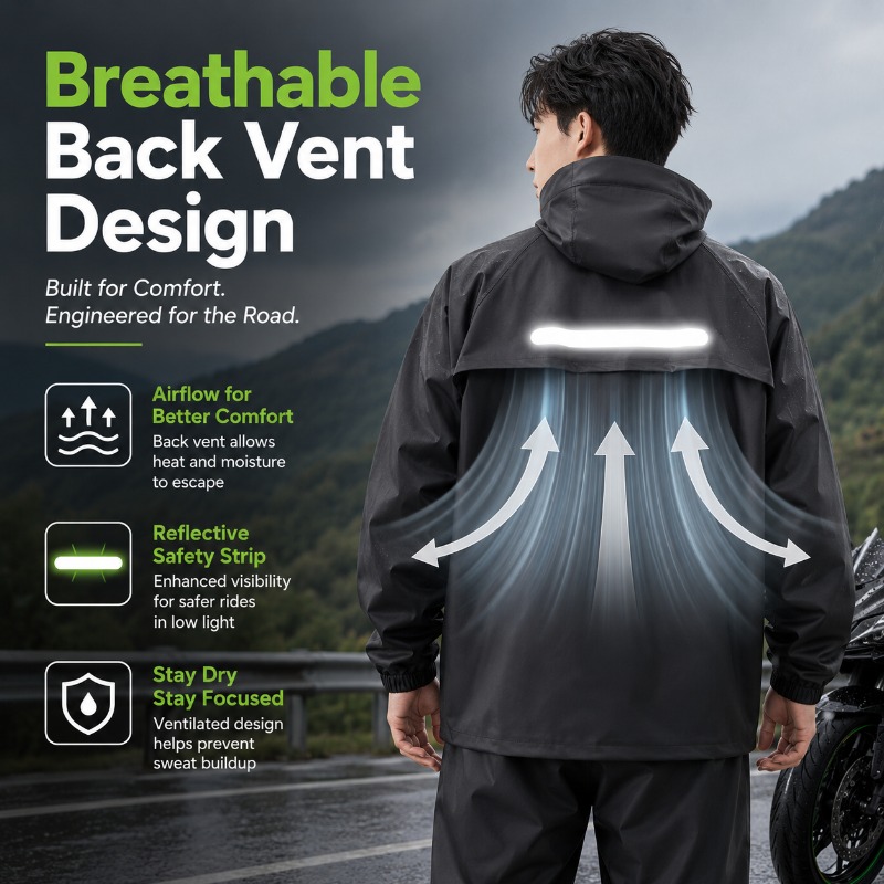 Unisex 2-Piece Waterproof Cycl - Cycling Rain Jacket Commute avis et prix