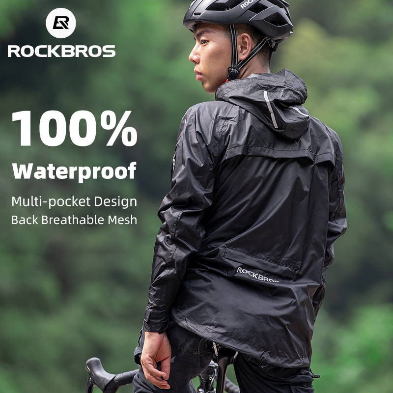 ROCKBROS Waterproof Cycling Ra - Cycling Rain Jacket Commute avis et prix