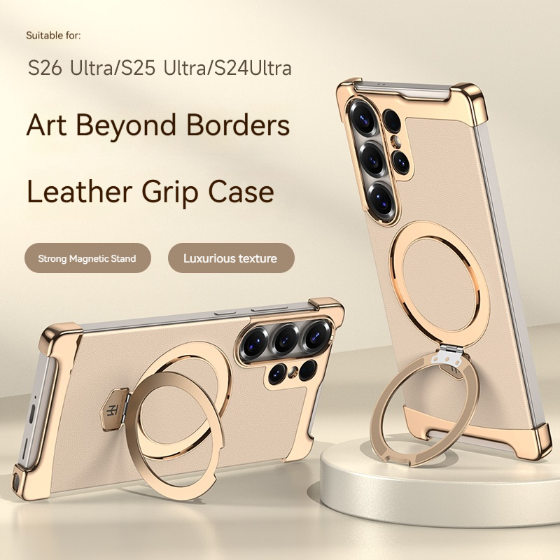 Luxury Leather Frameless Magne - Kickstand Adjustable avis et prix