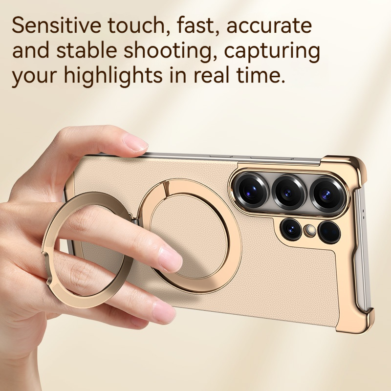 Luxury Leather Frameless Magne - Kickstand Adjustable avis et prix