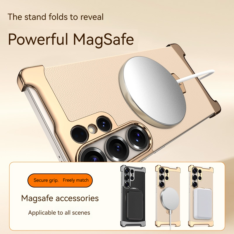 Luxury Leather Frameless Magne - Kickstand Adjustable avis et prix