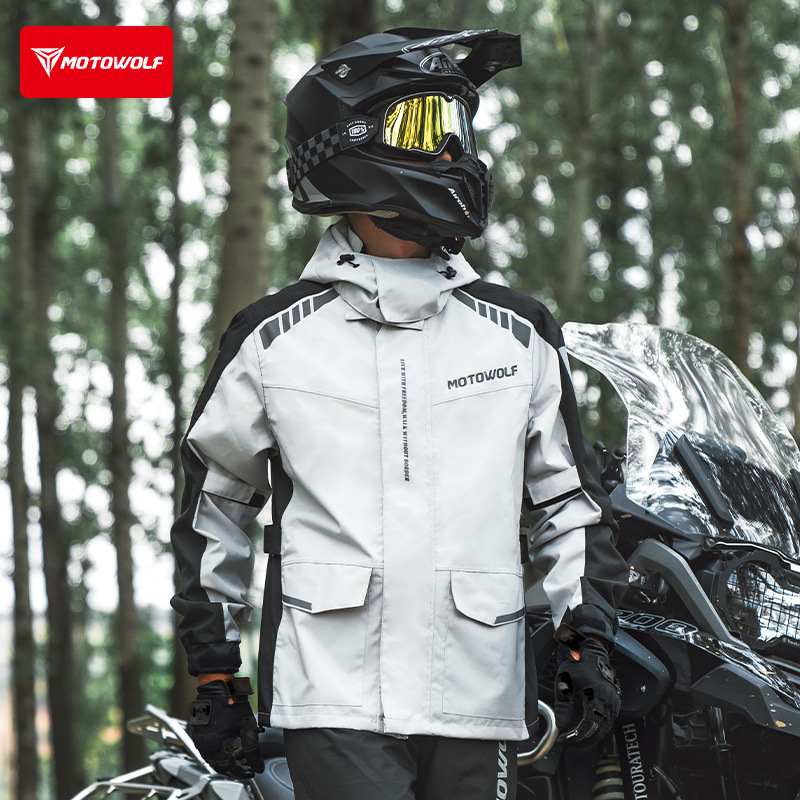 Motowolf Reflective Motorcycle - Cycling Rain Jacket Commute avis et prix