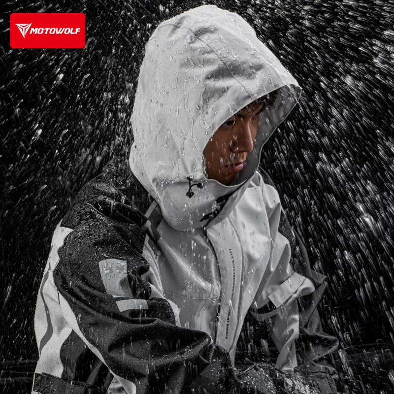 Motowolf Reflective Motorcycle - Cycling Rain Jacket Commute avis et prix